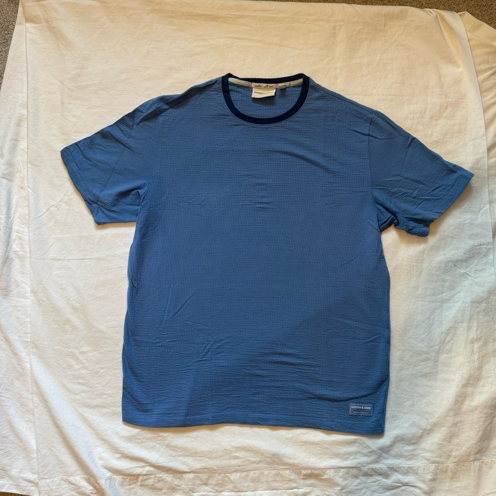 scotch and soda mens shirt Blue Size Large